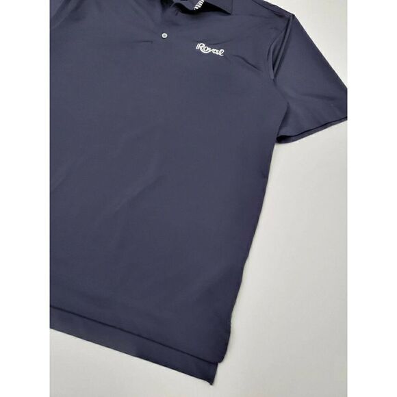 footjoy golf polo navy blue sz large short sleeve polyester - Picture 7 of 8